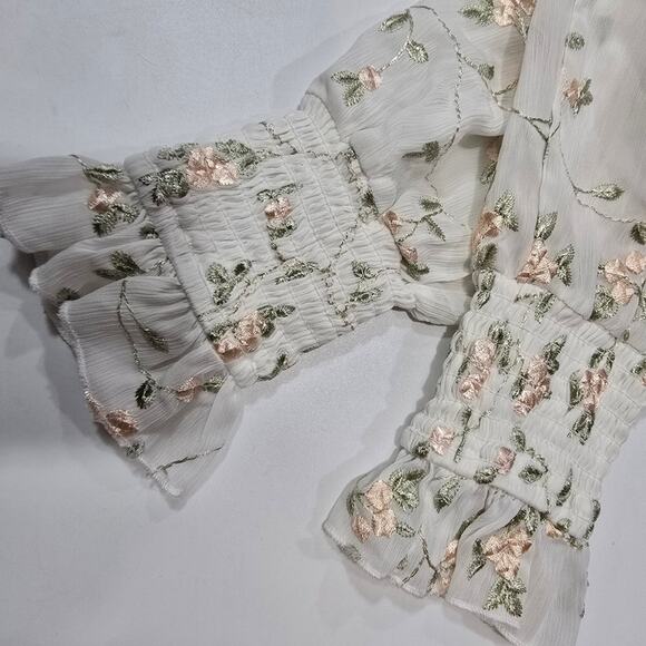 MAJORELLE Emerson Top in White Field - Picture 6 of 11